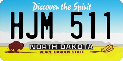 ND license plate HJM511