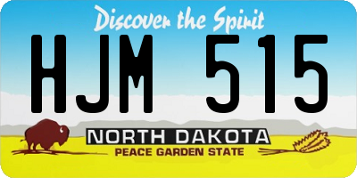 ND license plate HJM515