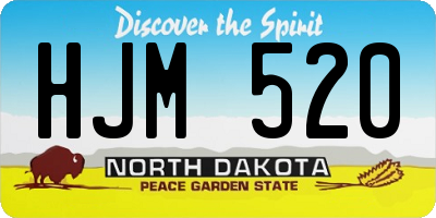 ND license plate HJM520