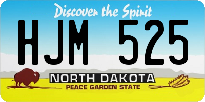 ND license plate HJM525