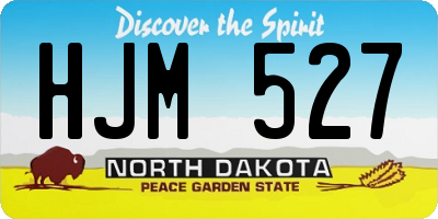 ND license plate HJM527