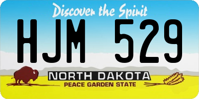 ND license plate HJM529