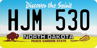 ND license plate HJM530