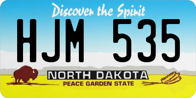 ND license plate HJM535