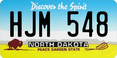 ND license plate HJM548