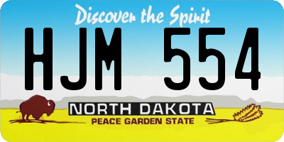 ND license plate HJM554