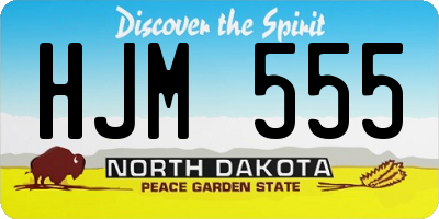 ND license plate HJM555