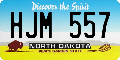ND license plate HJM557