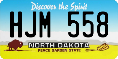 ND license plate HJM558