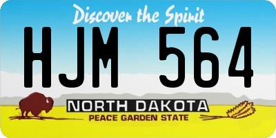 ND license plate HJM564