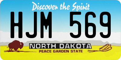 ND license plate HJM569
