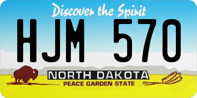 ND license plate HJM570