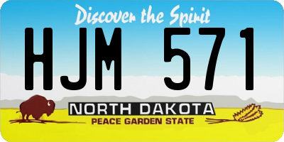 ND license plate HJM571