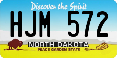 ND license plate HJM572