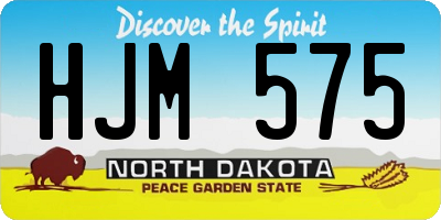 ND license plate HJM575