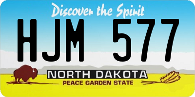 ND license plate HJM577