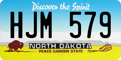 ND license plate HJM579