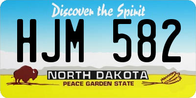 ND license plate HJM582