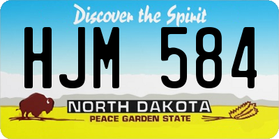 ND license plate HJM584