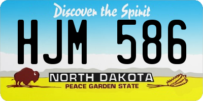 ND license plate HJM586