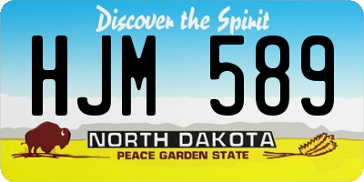 ND license plate HJM589