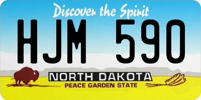 ND license plate HJM590