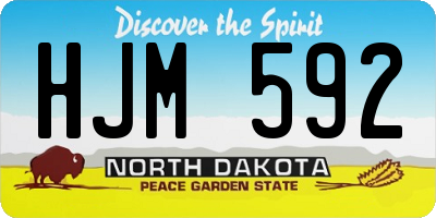 ND license plate HJM592