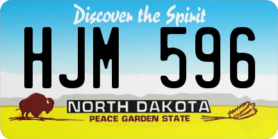 ND license plate HJM596