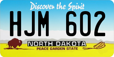 ND license plate HJM602