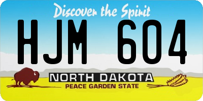 ND license plate HJM604