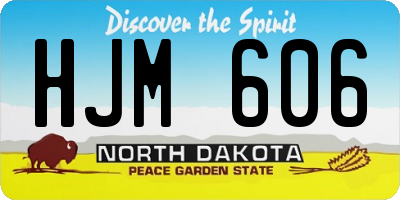 ND license plate HJM606