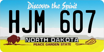 ND license plate HJM607