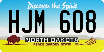 ND license plate HJM608