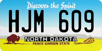 ND license plate HJM609