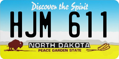 ND license plate HJM611