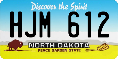 ND license plate HJM612