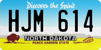 ND license plate HJM614