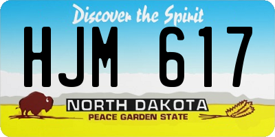 ND license plate HJM617