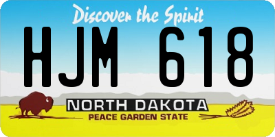 ND license plate HJM618