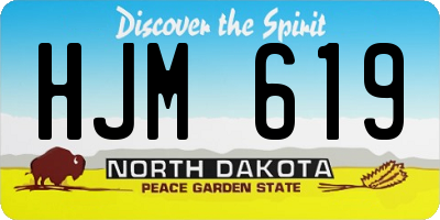 ND license plate HJM619