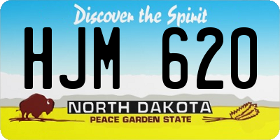 ND license plate HJM620