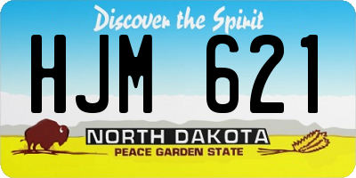 ND license plate HJM621