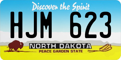 ND license plate HJM623