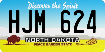 ND license plate HJM624