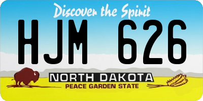 ND license plate HJM626