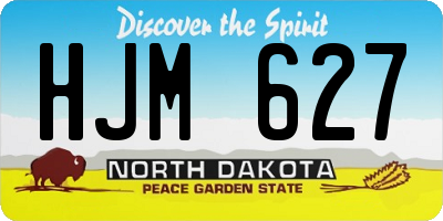 ND license plate HJM627