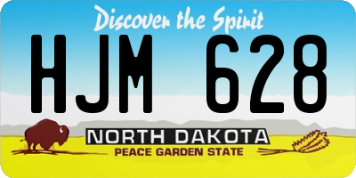 ND license plate HJM628