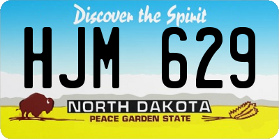 ND license plate HJM629