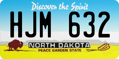 ND license plate HJM632