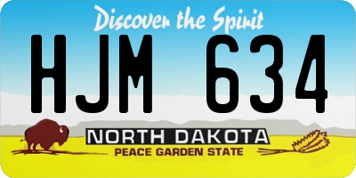 ND license plate HJM634